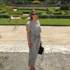 Altar’d State striped grey jumpsuit size S